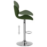 vidaXL Tabourets de bar lot de 2 vert foncé velours