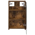 vidaXL Armoire Miroir de Salle de Bain Chêne fumé 30 x 10 5 x 50 cm