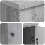 vidaXL Bureau Sonoma gris 142 5 x 50 x 75 cm Bois d'ingénierie