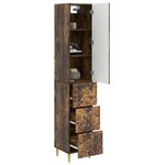 vidaXL Ensemble de Meubles 2 Pièces Chêne fumé 33 x 34 5 x 90 cm