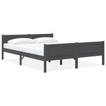 vidaXL Cadre de lit sans matelas bois de pin massif gris 120x200 cm