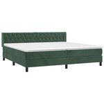 vidaXL Sommier à lattes de lit et matelas Vert foncé 200x200cm Velours