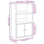 vidaXL Buffet haut sonoma gris 62x32x103 5 cm bois d'ingénierie