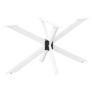 vidaXL Pied de table à manger en forme d'araignée  blanc  150 x 78 x (72-73) cm  acier