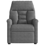 vidaXL Fauteuil inclinable gris foncé tissu microfibre