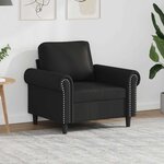 vidaXL Fauteuil Noir 60 cm Similicuir
