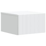 vidaXL Cabinet de chevet mural avec tiroir Blanc 33 x 34 5 x 20 cm