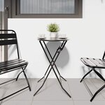 vidaXL Table de Jardin Anthracite 50 x 50 x 72 cm Métal