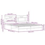vidaXL Cadre de lit sans matelas chêne marron 183x203 cm