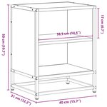 vidaXL Tables de chevet 2 Pièces chêne marron bois d'ingénierie et métal