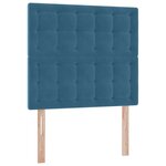 vidaXL Lit avec rangement et matelas Bleu foncé 100 x 200 cm Velours