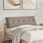 vidaXL Coussin de Dos Taupe 140 x 50 cm Tissu en microfibre