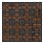 vidaXL Carreau de terrasse 22 Pièces Teck 30 x 30 cm WPC