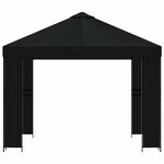 vidaXL Pavillon 3 x 3 m Noir Polyester et Acier 190 gsm