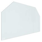 vidaXL Plaque en verre de cheminée Transparent 100 x 60 cm Verre