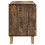 vidaXL Meuble TV Chêne fumé 99 x 34 5 x 50 cm Bois d'ingénierie