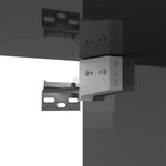 vidaXL Meuble TV Gris brillant 80x30x30 cm Aggloméré