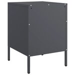 vidaXL Tables de chevet 2 Pièces anthracite 36x39x50 5 cm acier