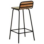 vidaXL Chaises de bar lot de 4 bois de récupération solide