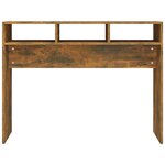 vidaXL Table console Chêne fumé 105x30x80 cm Bois d'ingénierie