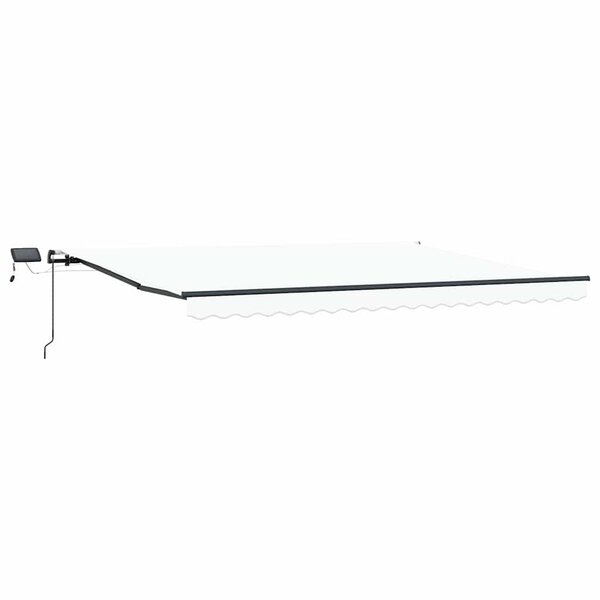 vidaXL Auvent rétractable Blanc 400 × 300 cm Tissu et Aluminium