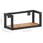 vidaXL Étagères murales 2 Pièces 40 cm Bois d'acacia massif