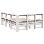 vidaXL Lit bibliothèque sans matelas blanc 150x200 cm bois pin massif