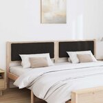 vidaXL Tête de lit capitonnée Marron 200 cm Pin massif