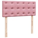 vidaXL Lit ottoman avec matelas rose 120x190 cm velours