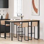 vidaXL Table de bar Naturel 110 x 55 x 105 cm Bois de pin massif