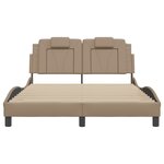 VidaXL Cadre de lit sans matelas cappuccino 140x200 cm similicuir