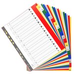 Intercalaires imprimés alphabétique PP 12/100e - 20 positions - A4+ - Assorties vives EXACOMPTA