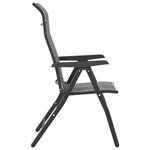 vidaXL Chaises pliables de jardin lot de 8 gris résine tressée