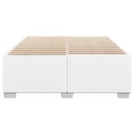 vidaXL Cadre de lit sans matelas blanc similicuir