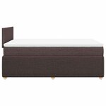 vidaXL Sommier à lattes de lit et matelas marron foncé 120x190cm tissu