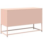 vidaXL Meuble TV rose 100 5x39x60 5 cm acier