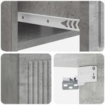 vidaXL Cabinet de chevet avec tiroir Gris béton 49 x 34 5 x 20 cm