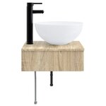 vidaXL Basin de lavage mural Chêne Sonoma 40 x 41 x 40 5 cm