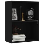 vidaXL Bibliothèque noir 60x30x76 5 cm bois d'ingénierie