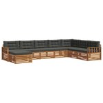 vidaXL Ensemble de canapés d'extérieur 8 Pièces Naturel et Anthracite