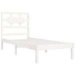 vidaXL Cadre de lit sans matelas blanc 90x200 cm bois de pin massif