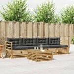 vidaXL Ensemble de canapés d'extérieur 5 Pièces Blanc et anthracite
