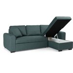 Canapé d'angle convertible réversible 4 places - Tissu Vert - 244 x 151 x 90 - HAMILTON