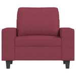 vidaXL Fauteuil avec repose-pied Rouge bordeaux 60 cm Tissu