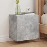 vidaXL Meuble TV mural gris béton 40 5x30x40 cm bois d'ingénierie