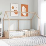 vidaXL Cadre de lit d'enfants forme de maison sans matelas pin massif