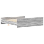 vidaXL Cadre de lit sans matelas sonoma gris 160x200 cm