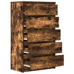 vidaXL Commode Chêne fumé 60x36x103 cm Bois d'ingénierie