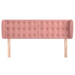 vidaXL Tête de lit avec oreilles Rose 147x23x78/88 cm Velours