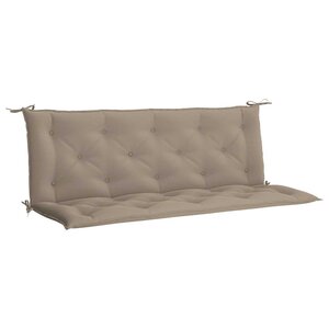 vidaXL Coussin de banc de jardin taupe 150x(50+50)x7 cm tissu oxford